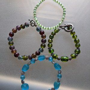 A bundle of fun bracelets. Wear them together or by themselves!